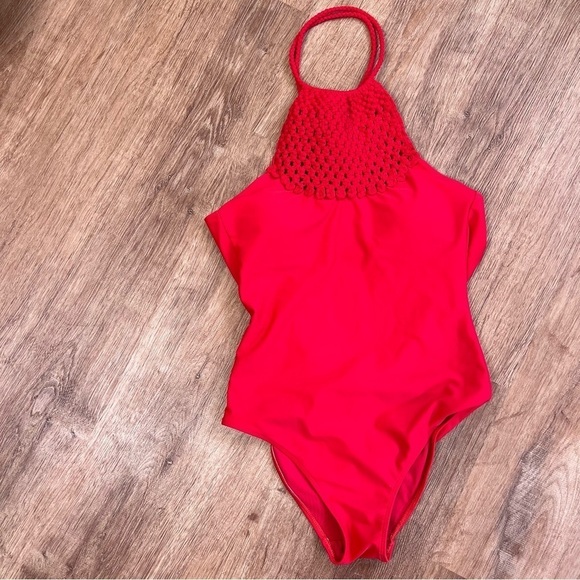 Aerie Macrame One-Piece Swimsuit - Picture 2 of 8